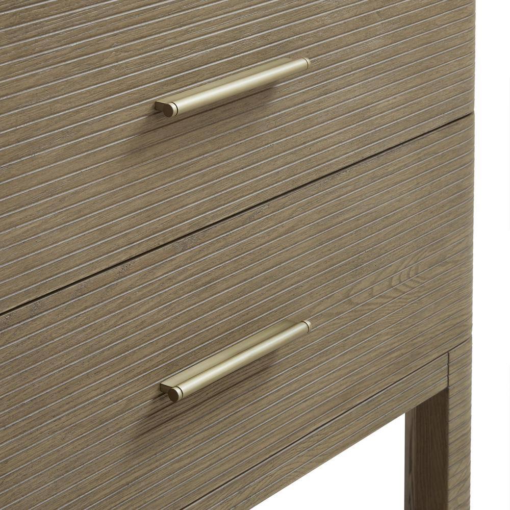 Lucian 36" Pebble Oak Single Vanity with Brass Hardware