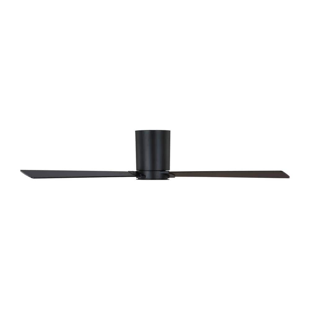 Midnight Black 52" Modern Reversible Ceiling Fan with Remote