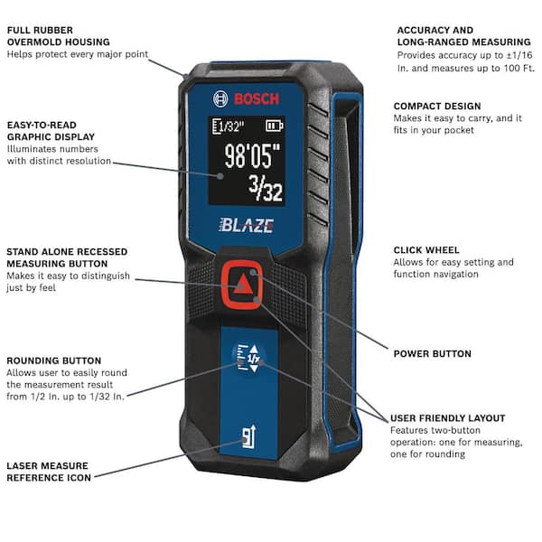 Bosch - BLAZE 100 ft. Laser Measure