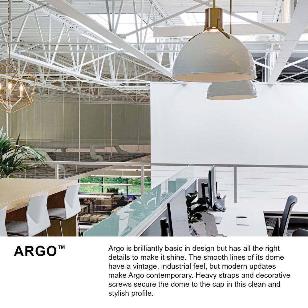 Heritage Brass and Opal Glass LED Pendant Light