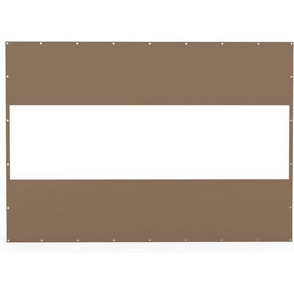 Brown 7'H x 10'W Heavy Duty Outdoor Clear Panel Curtain, 18 oz Waterproof PVC, Weather Resistant & Tearproof