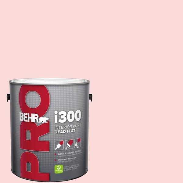 BEHR PRO 1 gal. 140A2 Coy Pink Dead Flat Interior Paint PR31001 The