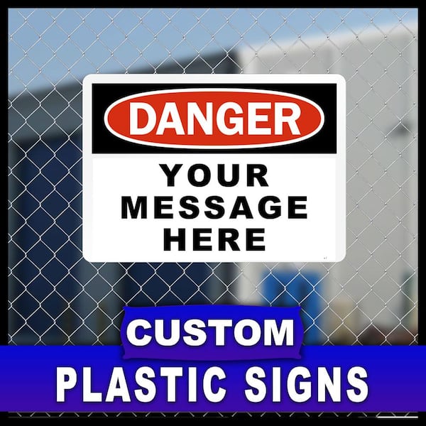 12 in. x 18 in. Custom Sign Printed on More Durable, Thicker, Longer Lasting Styrene Plastic