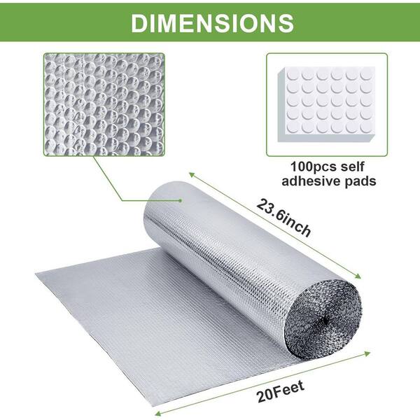 Solar Bay Self-Adhesive Bubble Foil Insulation – 15m X 1m Roll For Loft, Caravan, Van, Home