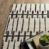 AVERLEY HOME Rayder Ivory/Black 10 ft. x 13 ft. Abstract Geometric Lines Polypropylene/Polyester Indoor Area Rug 742658
