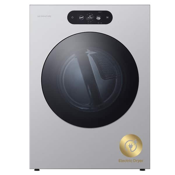 SIGNATURE 9.0 cu. ft. Vented Mega Capacity Stackable Smart Electric Dyer in Brushed Platinum Steel with AI Sensor Dry