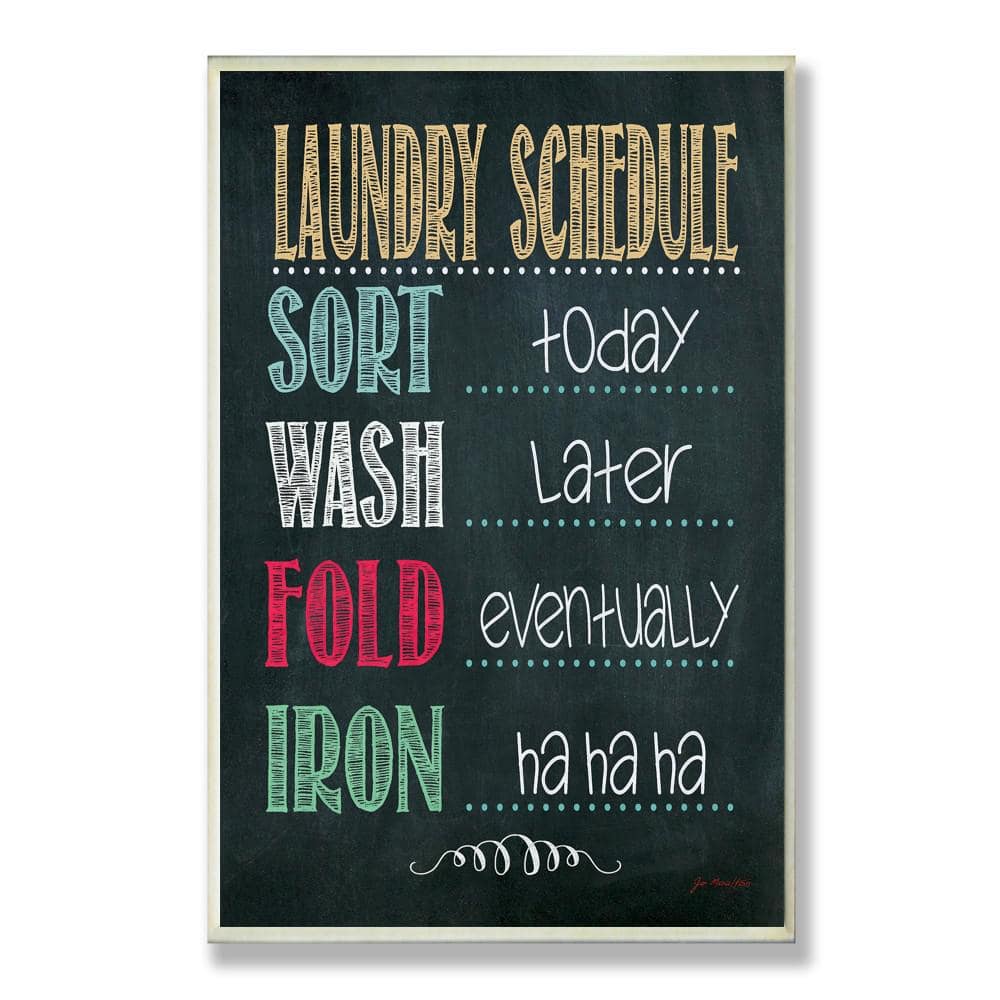 12.5 in. x 18.5 in. Laundry Schedule Chalkboard Bathroom by Jo Moulton