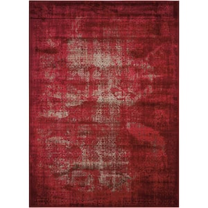 Karma Red 4 ft. x 6 ft. Persian Vintage Area Rug