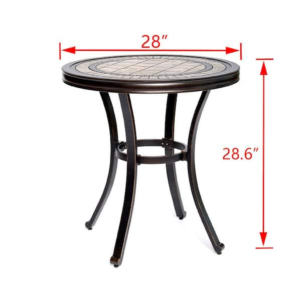 Round aluminum deals table