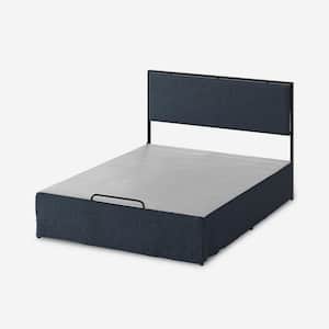 Nicky Modern 2 Piece King Bedroom Set with Metal Base-NAVY