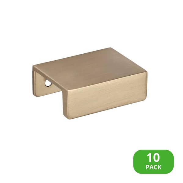 Sumner Street Home Hardware 10-Pack Martin 1 1/4 in. 32 mm Center to Center Satin Brass Finger Drawer Pull