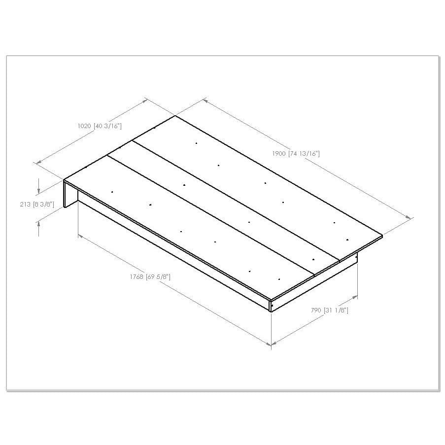 Royal Cherry Twin Wood Platform Bed with Drawer