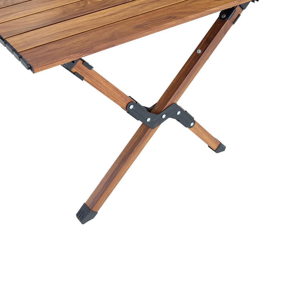 Close-up of the folding leg mechanism