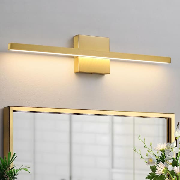 KAISITE 24 in. 1-Light Gold LED Vanity Light Bar, Dimmable Bathroom Light