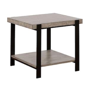 Huckleberry Gray Wash/Sand Black End Table