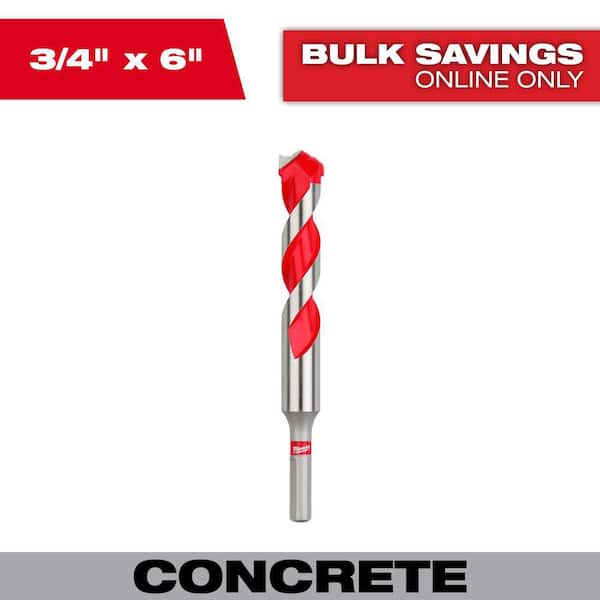 Milwaukee 3/4 in. x 4 in. x 6 in. Carbide Hammer Drill Bit