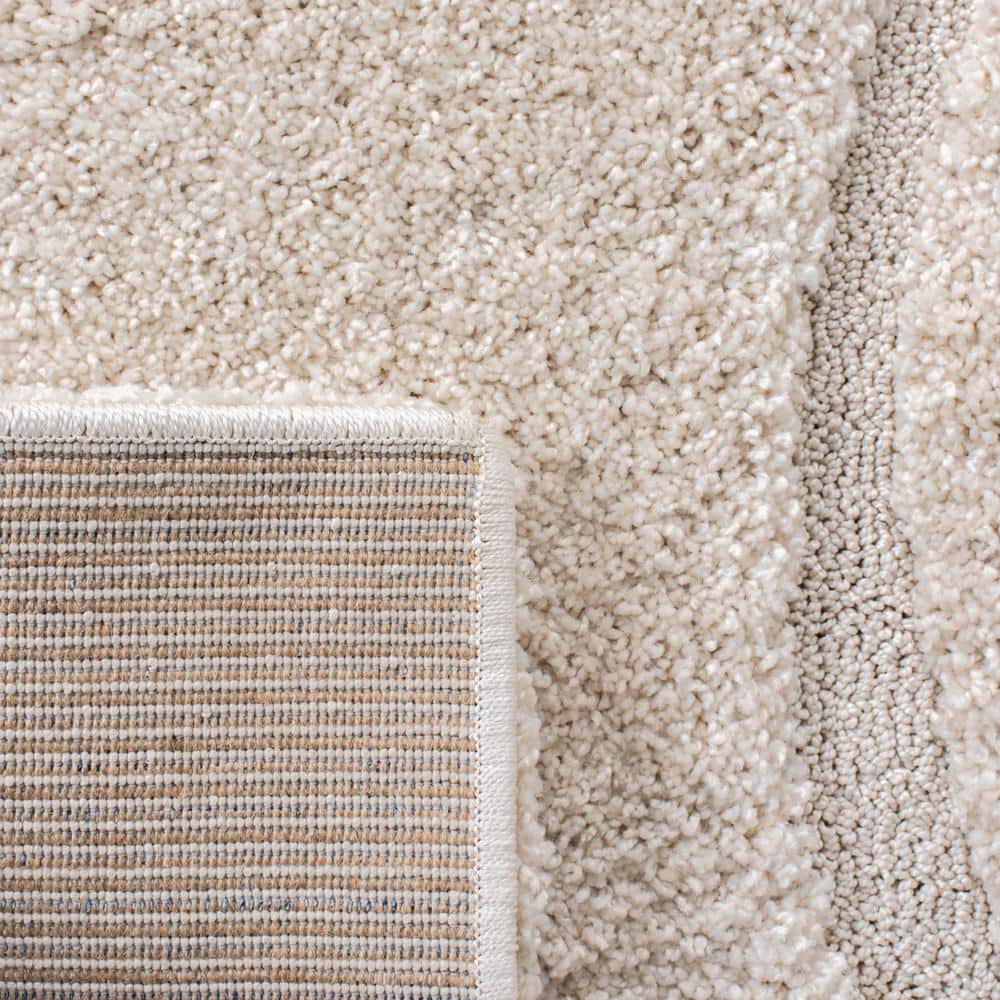 Creme Shag 2'3" x 9' Synthetic Runner Rug