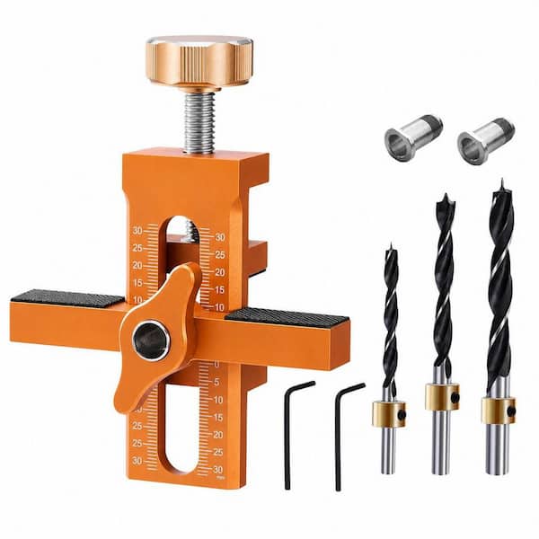 Cabinet Door Installation Jig, 2-in-1 Mounting Tool with Adjustable Positioner, Versatile Cabinet Door Positioning Tool