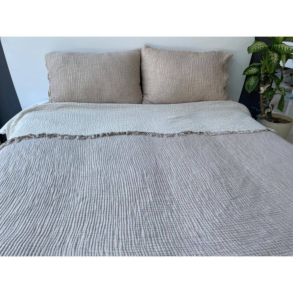 Mink Twin Organic Cotton Reversible Bedspread Set