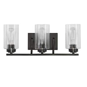 Hampton Bay Regan 21 in. 3-Light Espresso Bronze Bathroom Vanity Light ...