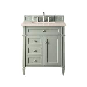 Brittany 30.0 in. W x 23.5 in. D x 34 in. H Bathroom Vanity in Sage Green with Eternal Marfil Quartz Top