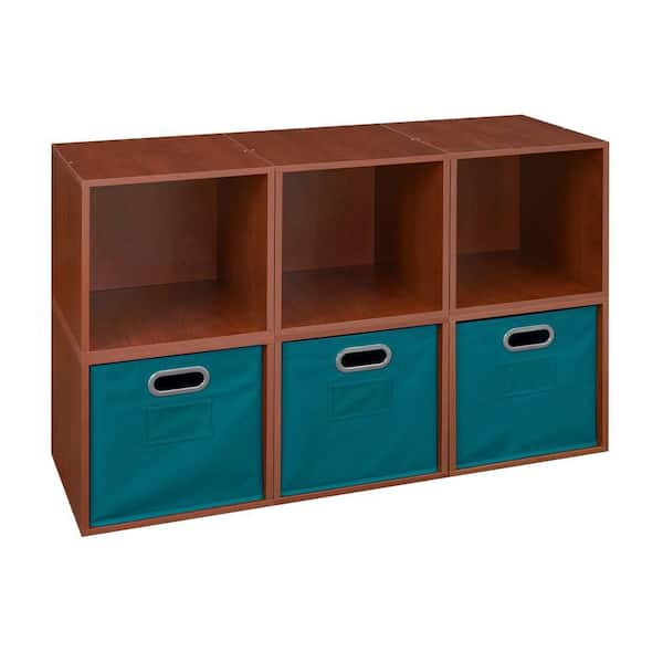 Regency 26 in. H x 39 in. W x 13 in. D Cherry Wood 9-Cube Organizer