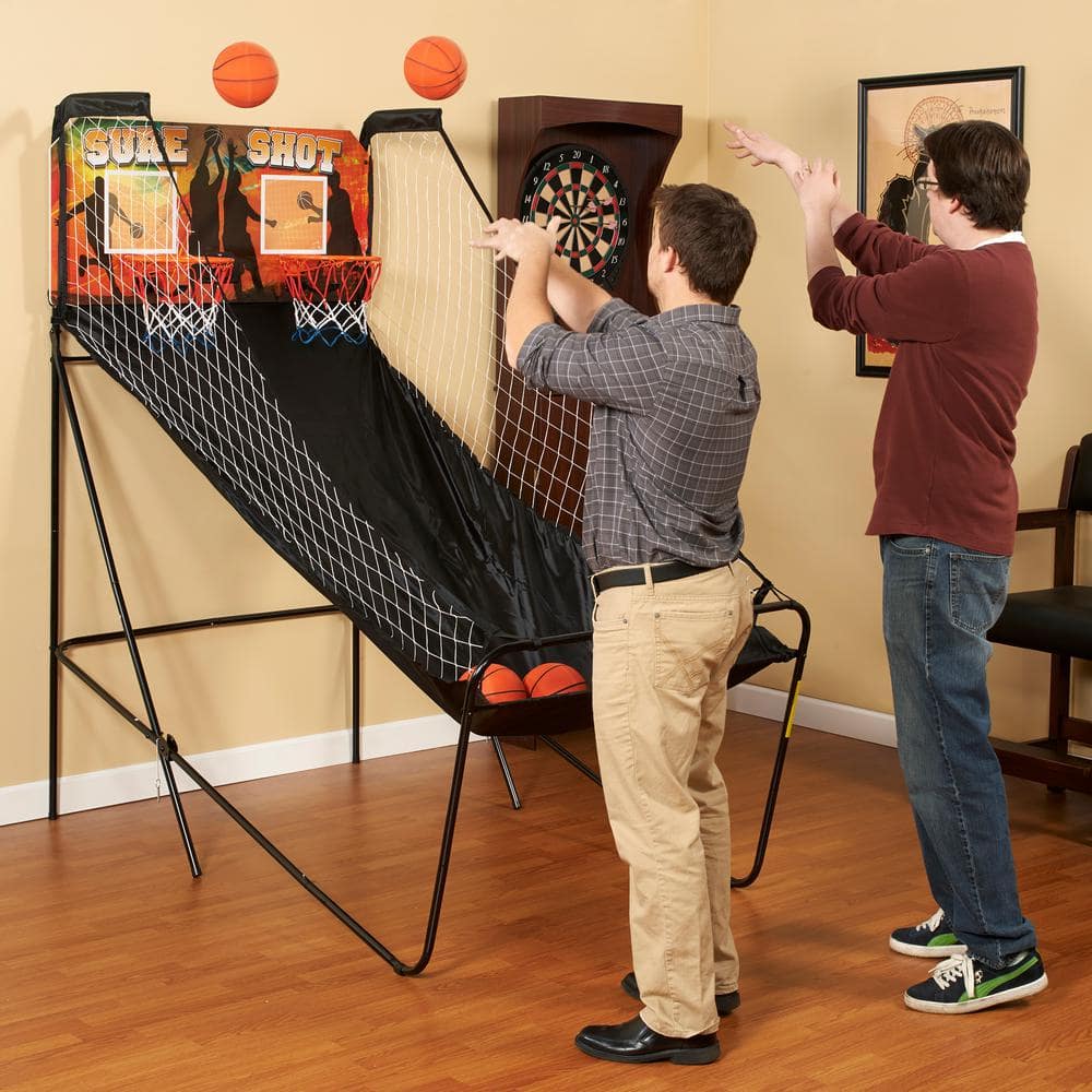 Hathaway Games Jeu d'arcade de basketball électronique double Sure Shot et  Commentaires - Wayfair Canada