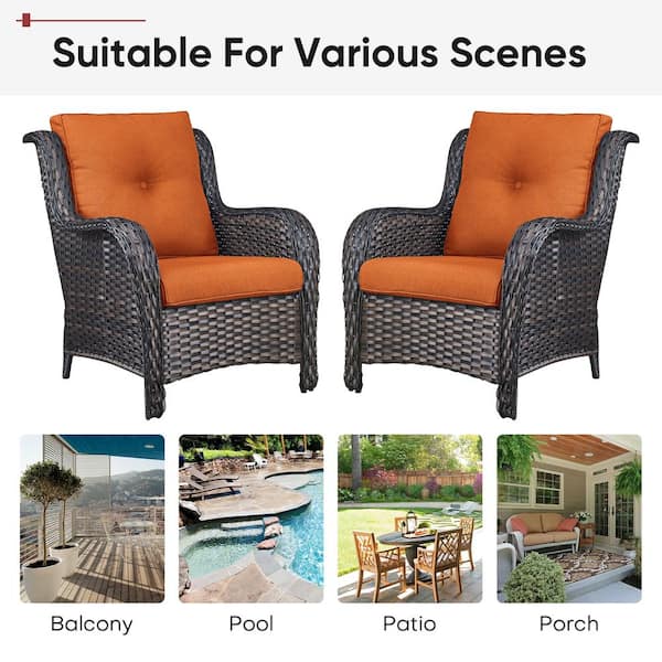 Opohoro ArcoBay 22 in. x 25 in. x 4 in. 4-Piece Deep Seating