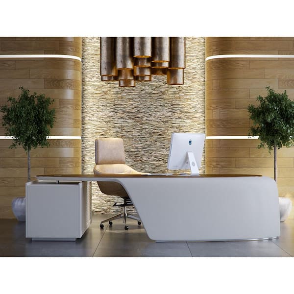 3D Falkirk Renfrew 37 in. x 26 in. Beige Faux Slate PVC Decorative Wall Paneling (5-Pack)
