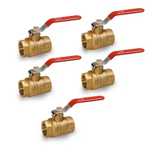 Premium Brass Gas Ball Valve, with 1 in. FIP Connections (5-Pack)