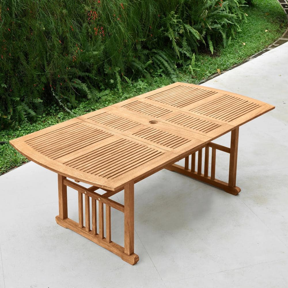 Caterina 6-Piece Teak Wood Outdoor Dining Set with Beige Cushions