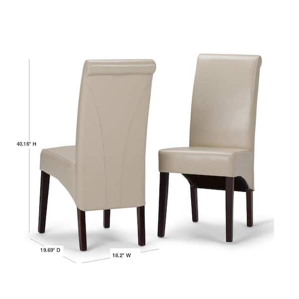 Simpli Home Avalon Transitional Deluxe, Parsons Dining Chairs Leather