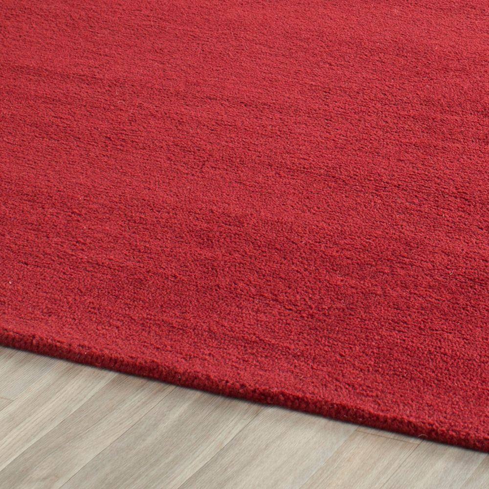Himalaya Red Wool Handmade Square Area Rug, 8' x 8'