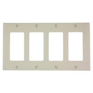 Almond 4-Gang Decorator/Rocker Wall Plate (1-Pack)