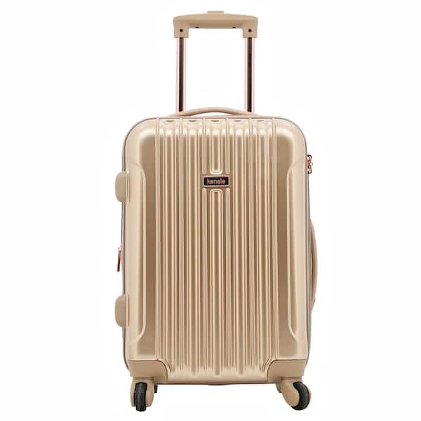 Kensie 20 in. Expandable Hard Side Rolling Carry-On w/ Spinners Metallic