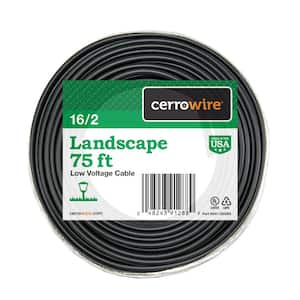 75 ft. 16/2 Black Stranded Low-Voltage Landscape Lighting Wire