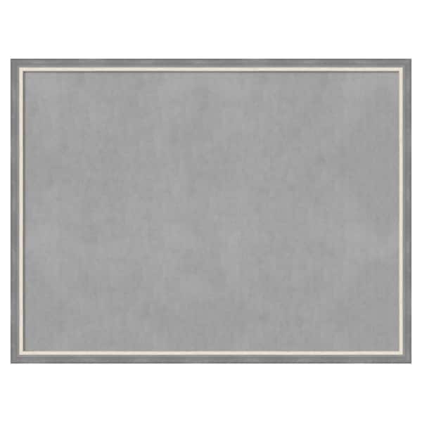 Amanti Art Theo Grey Narrow 25 in. x 19 in. Framed Magnetic Board