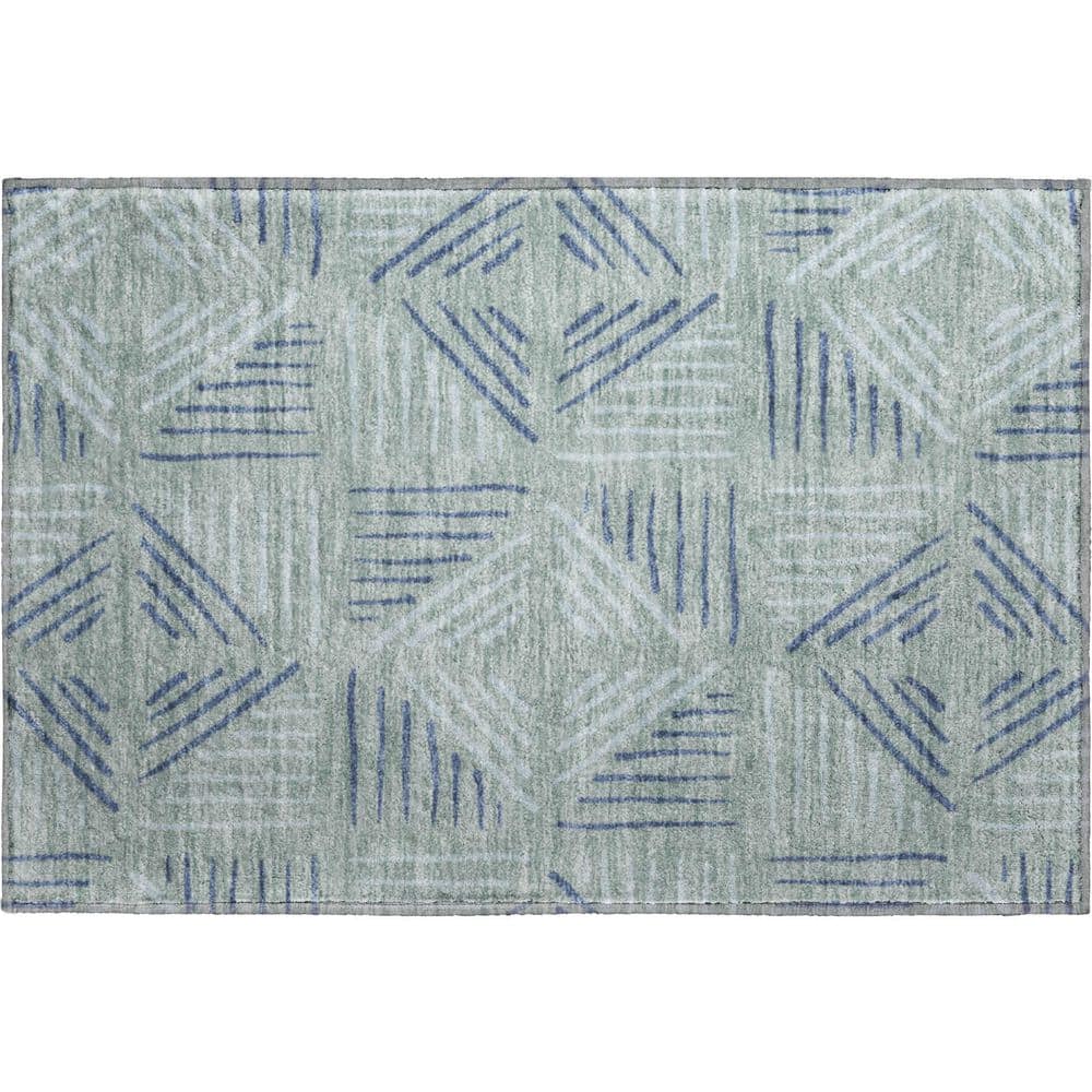 Mayfield Premium Machine Washable Abstract AMF2413 Spa 2 ft. x 3 ft. Accent Rug price history on PriceWatchPro