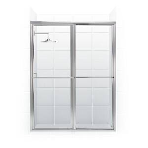 Newport 46 in. to 47.625 in. x 70 in. Framed Sliding Shower Door with Towel Bar in Chrome and Clear Glass
