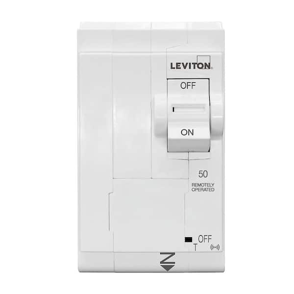 Leviton 2nd Gen 2-Pole 50 Amp Smart Circuit Breaker, 120/240-Volt and 120/208-Volt, 10kA Interrupt Rating, Thermal Magnetic