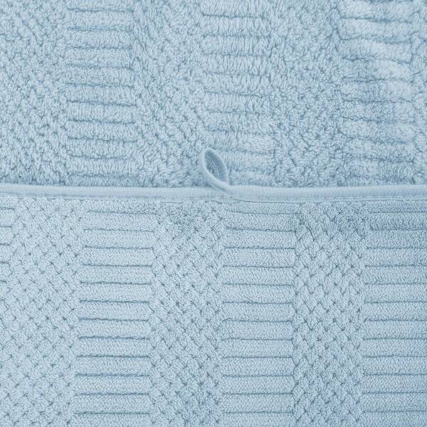 アクセサリー FCRB MINI BATH TOWEL LIGHT BLUE JML 2 Pack Light Blue Microfiber Jacquard Velvet Bath Towels 30 in