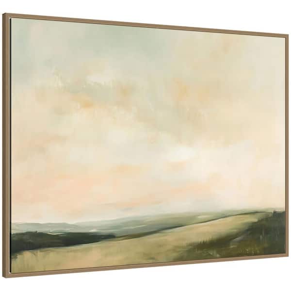 Sylvie "Evening Meadow II" by Amy Lighthall Landscape Framed Canvas Art Print 32 in. x 42 in.