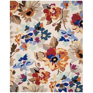 Four Seasons Ivory/Multi 8 ft. x 10 ft. Floral Abstract Area Rug
