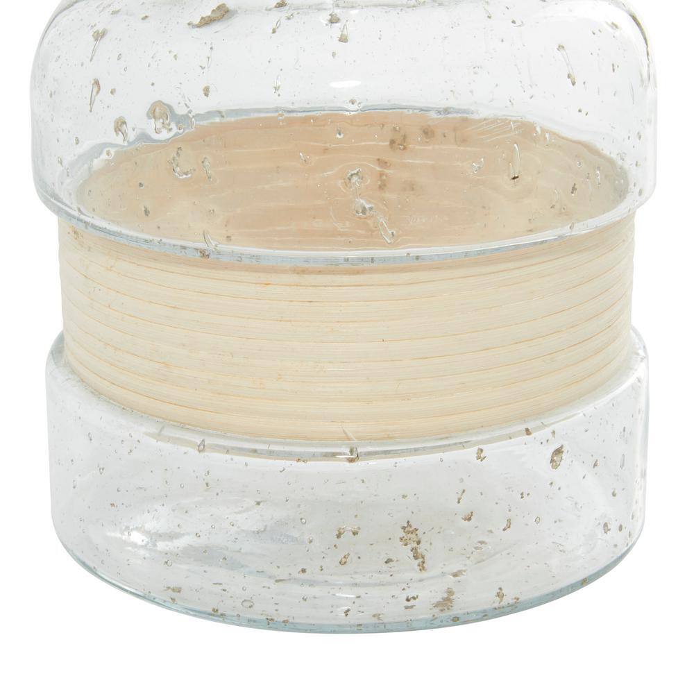 Clear Glass Hanging Candle Lantern with Curved Handle