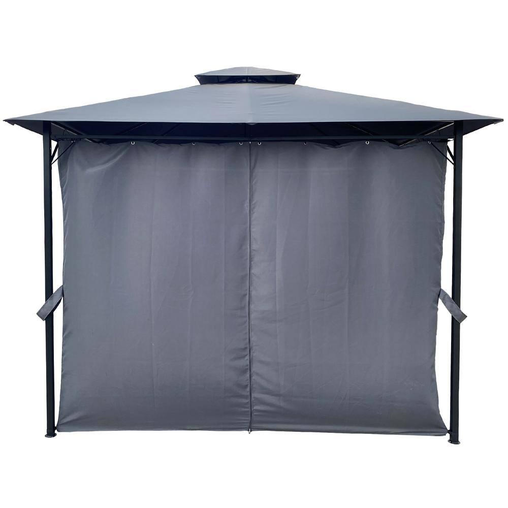10 ft. x 10 ft. Outdoor Patio Garden Gazebo Tent with Weather-Resistant Can