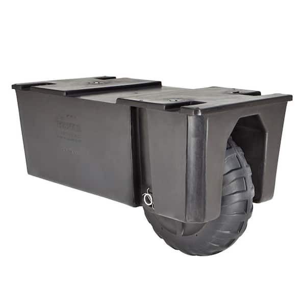 TechStar 24 in. x 48 in. x 18 in. Heavy Duty Polyethylene Wheeled Float Drum for Dock Decking and Boat Dock Systems