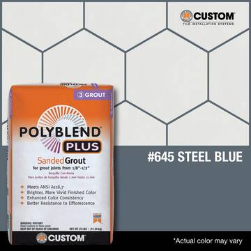Polyblend Plus #645 Steel Blue 25 lb. Sanded Grout