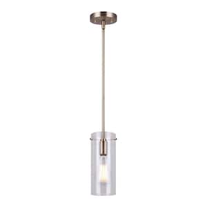 Joni 1-Light Gold Pendant with Clear Glass Shade
