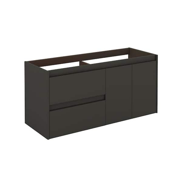 WS Bath Collections Ambra 120 DBL 47.5 in. W x 17.6 in. D x 21.8 in. H Bath Vanity Cabinet Only in Anthracite