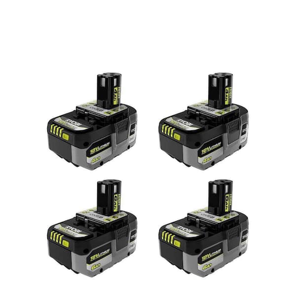 ONE+ 18V HIGH PERFORMANCE Lithium-Ion (2) 4.0 Ah and (2) 6.0 Ah Batteries